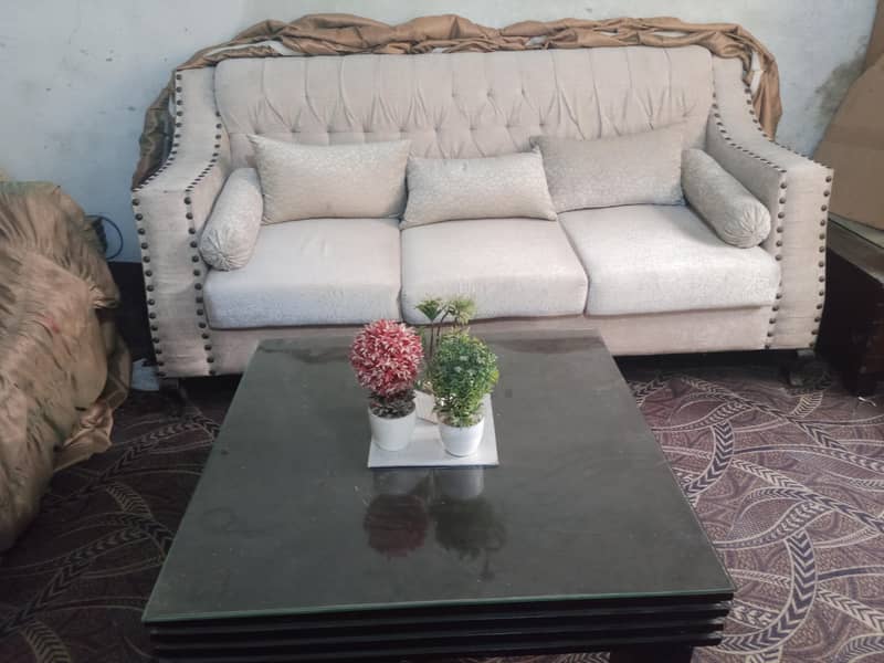 7 seater sofa set along with three tables (1 big table+2 small tables) 7