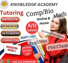 Home Tutor,Online Tutor,Online Tution,Kg,IGCSE,O/A level,Montes,Engl