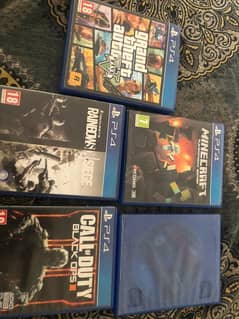 GTA 5. rainbow siege. Minecraft. black opps 3 . evil within PS4 dics