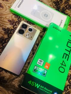 Infinix note 40 + wireless charger +923215617048 only WhatsApp