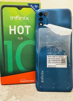 Infinix hot 10 play with box Big battery