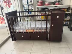 Baby cart with bedding set and matrices