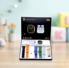 10 in 1 ultra smartwatch for sale with earbuds and 7 straps