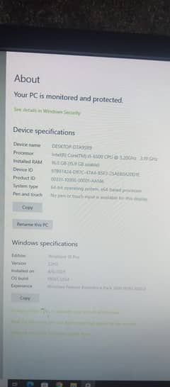DELL COre i5 : 6 GEN  120 SSD WITH 24 INCH LED KEYBOARD AND MOUSE