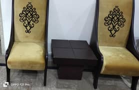 wooden chairs with table