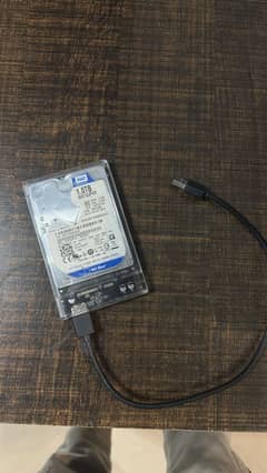 1 Tb Hard Drive with portable case (External/Internal Drive)