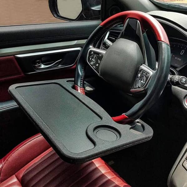 Universal Car Steering Wheel Desk | Portable Multi-Function Tray for Laptop, Work & Meals