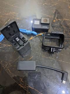 Go Pro Hero 7 With Extra Batteries and External Mic Adaptor