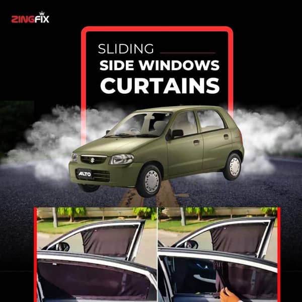 Zingfix Side Window Curtains for Suzuki Alto (2000–2012) – UV Blocking and Privacy Solutions