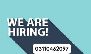 Urgent need for staff male/female