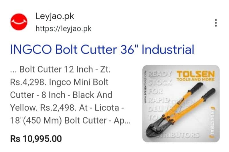 Cutting bolt  tools 36" 10