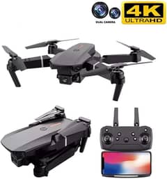 E88 Drone, 4k HD Dual Camera 1080P WiFi FPV Height Oreservation RC Qua