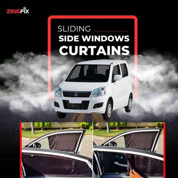 Zingfix Sliding Side Window Curtains for Suzuki Wagon R – UV Protection & Privacy Shades