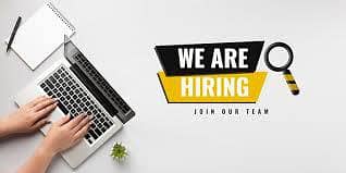 we are hiring staff for male and female