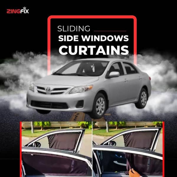 Zingfix Side Window Curtains for Toyota Corolla (2009-2014) – UV Blocking and Privacy Shades