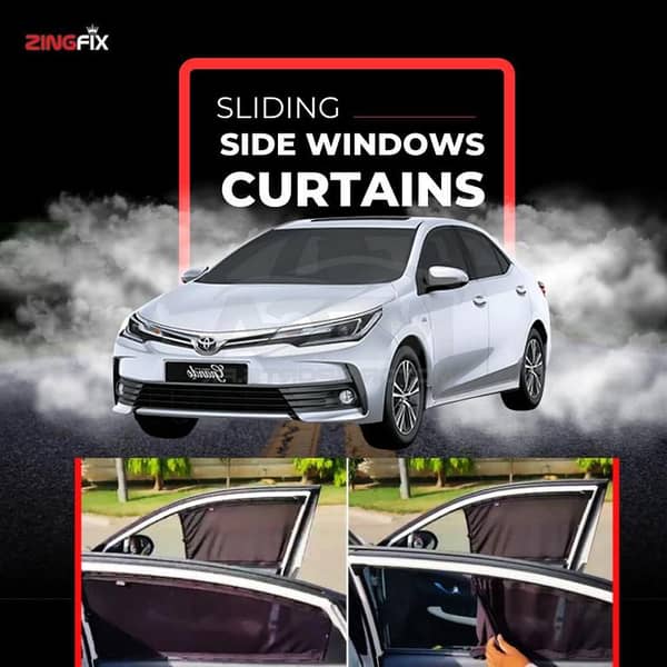 Zingfix Side Window Curtains for Toyota Corolla (2015-2021) – Protects from UV Rays and Maintains Privacy
