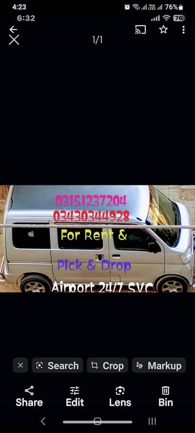 Hijet van for rent.