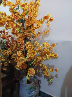 artificial plant big flowers pot