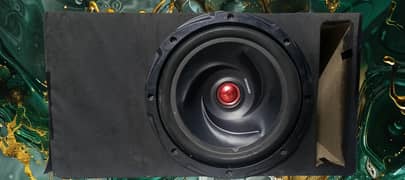 4 chennel amplifier and woofer with wooden frame