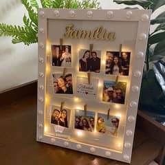 Table lamp & frame.
