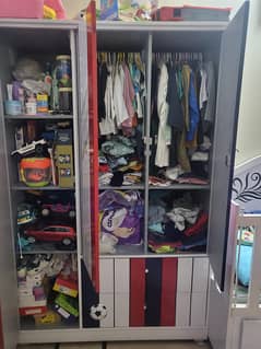 single bed with wardrobe