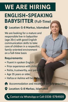 BABYSITTER ENGLISH-SPEAKING