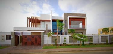 1000sq yd Luxury Villa with Basement ,Swimming Pool, Designer Kitchen, Washroom and Elevation. Ready to Move