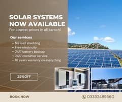 solar systems now available for Lowest price in all karachi