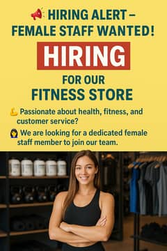 Need Female Staff for fitness store \ Jobs For Girls\Isb