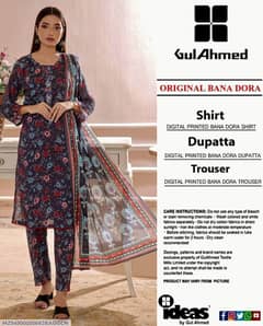 woman,s 3 piece unstitched  Lawn  suit