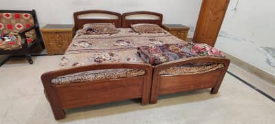 Double bed said Table with Mattress Including One said Damage