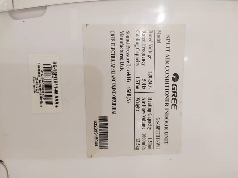 1.5 Ton Gree Full DC Inverter T3  R410 Brand New Box pack For Sale. Ac 3