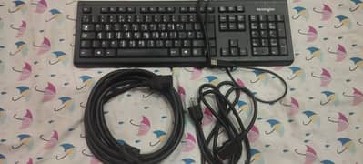 keyboard and 2 power cables