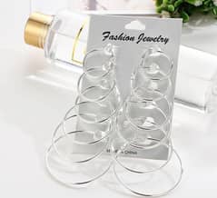 Plain Silver Hoops