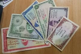 Set of 6 Old Currency Bank Note of Pakistan 03104414630