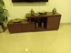 7 seater sofa, center table and TV trolley with marble top