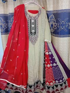 Beautiful embroidered frock affordable price