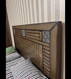 King size bed with side tables for sale