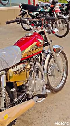 Honda cg 125 gold red