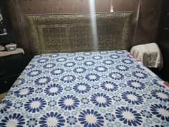 double bed with matrix