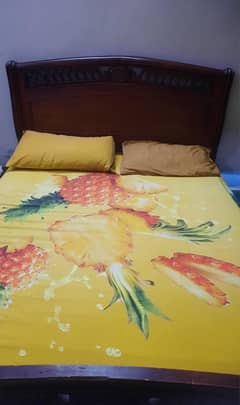Wooden Bed Set with Dressing Table