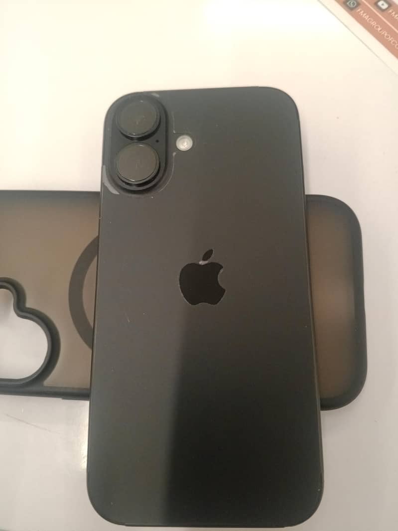 iphone 16 black colour jv just box open condition  with box and cable 1