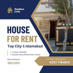 1 Kanal Double Storey House for Rent in Top City-1, Islamabad