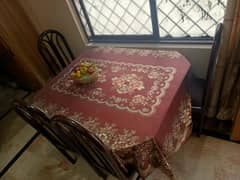 Dinning Table Set with 4 Cushioned Chairs