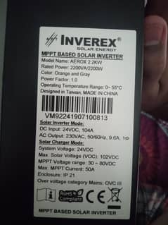 Inverex solar inverter 2.2 Kw
