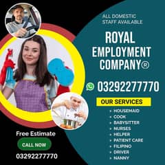 Maids / House Maids / Chef / House Cook / Baby Sitter maid available