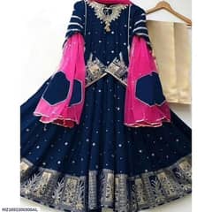 3 pcs womens stitched Embriodered Maxi suit