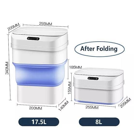 Smart Sensor Folding Trash Can Dustbin 1
