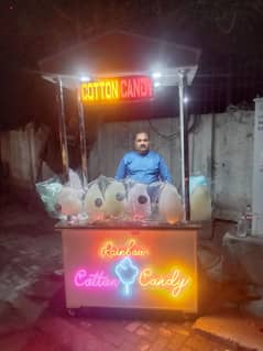 Cotton candy stall.