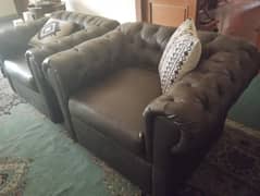 7 Seater Leather Sofa Sert